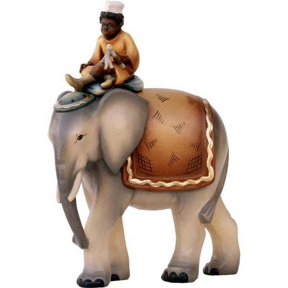 Elefante con servo presepe moderno dipinto