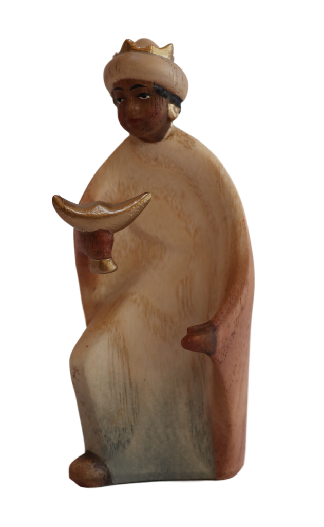 Re magio 3 inginocchiato presepe stilizzato
