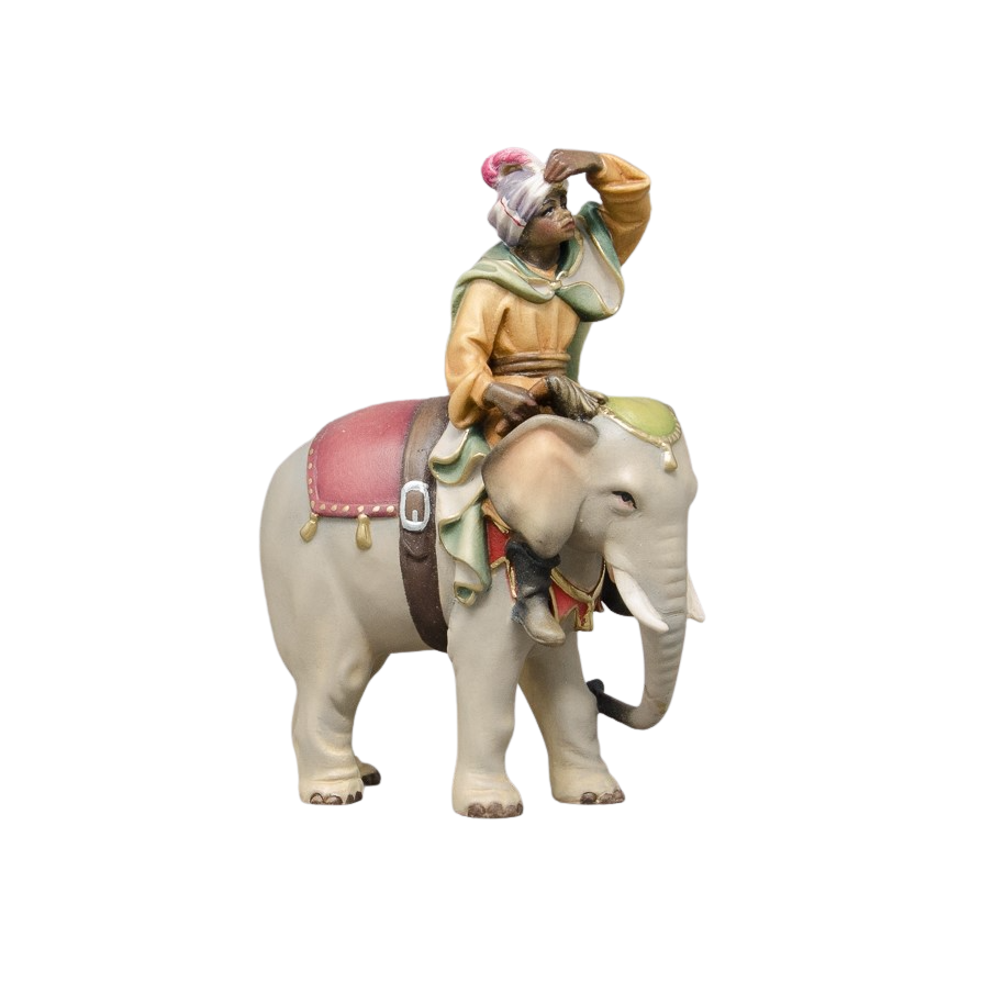 Elefante presepe tradizionale colorato