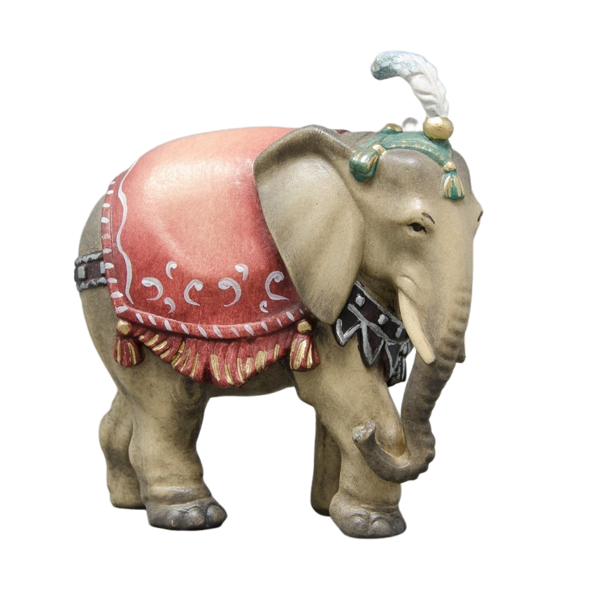 Elefante presepe tradizionale colorato